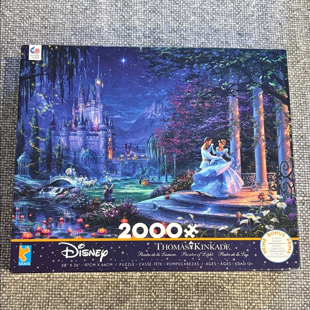 Disney Thomas Kinkade Romantic Castle Puzzle - Blue and Purple
